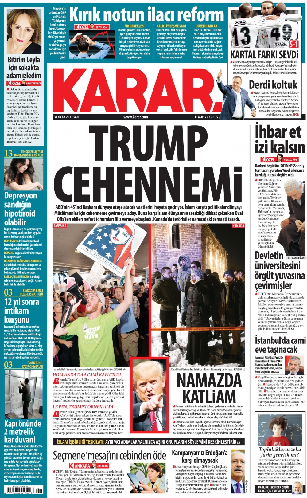 31 Ocak 2017 gazete manşetleri - 9