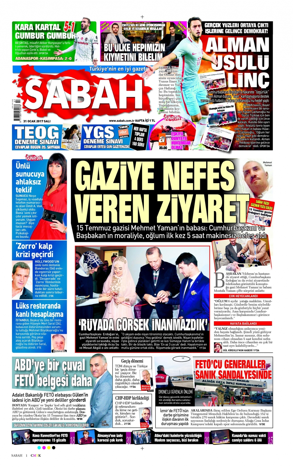 31 Ocak 2017 gazete manşetleri - 11