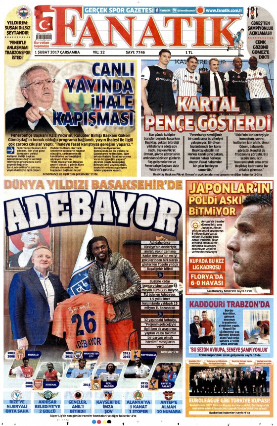 1 Şubat 2017 gazete manşetleri - 5