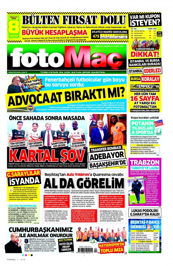 1 Şubat 2017 gazete manşetleri - 8