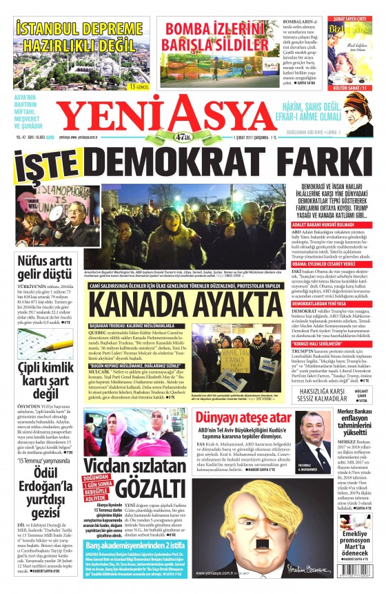 1 Şubat 2017 gazete manşetleri - 11