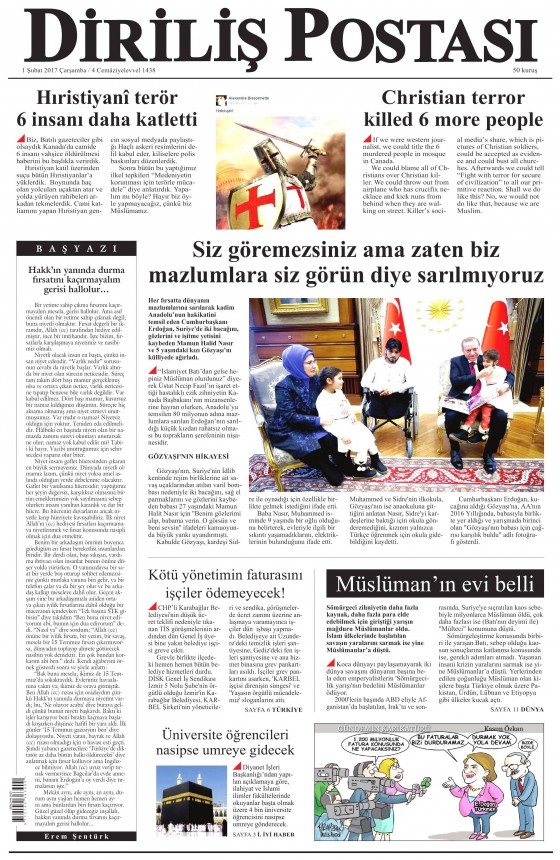 1 Şubat 2017 gazete manşetleri - 19