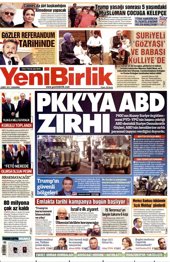1 Şubat 2017 gazete manşetleri - 21