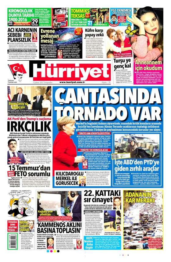 2 Şubat 2017 gazete manşetleri - 4