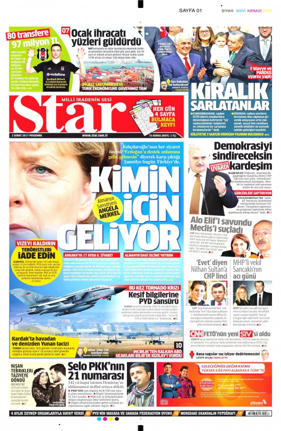 2 Şubat 2017 gazete manşetleri - 9