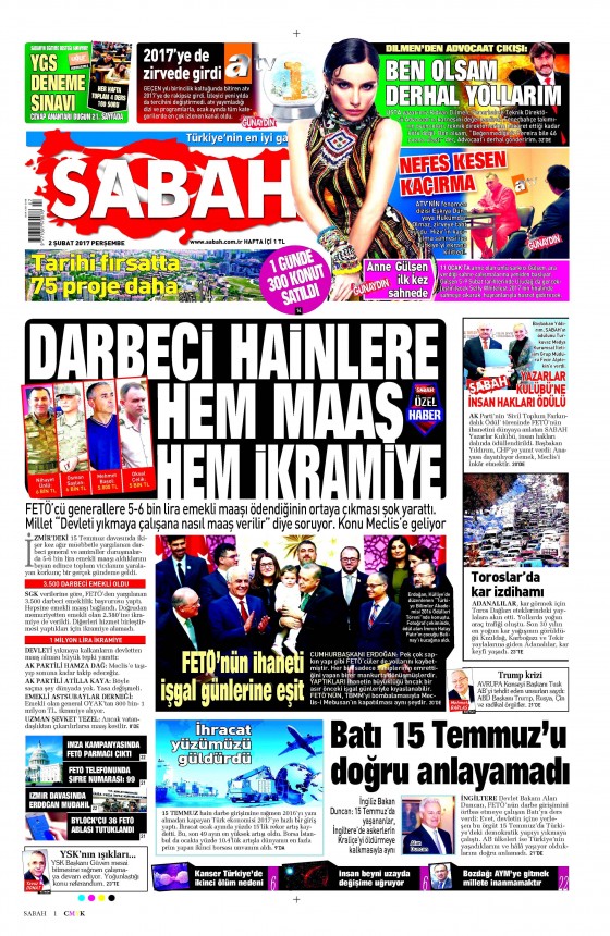 2 Şubat 2017 gazete manşetleri - 10