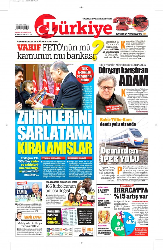 2 Şubat 2017 gazete manşetleri - 13
