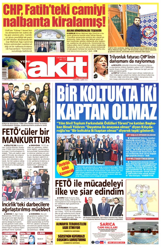 2 Şubat 2017 gazete manşetleri - 15