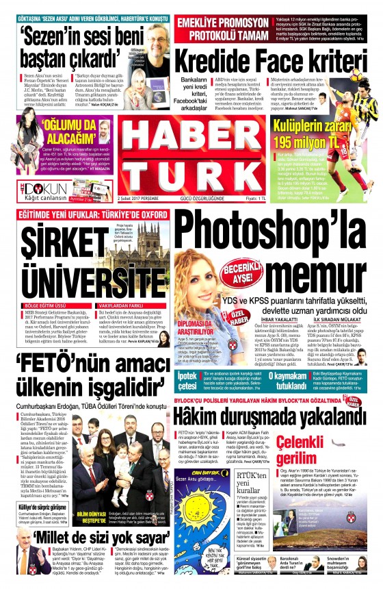 2 Şubat 2017 gazete manşetleri - 17