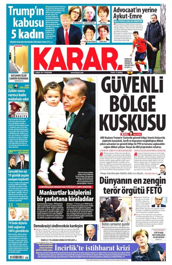 2 Şubat 2017 gazete manşetleri - 20