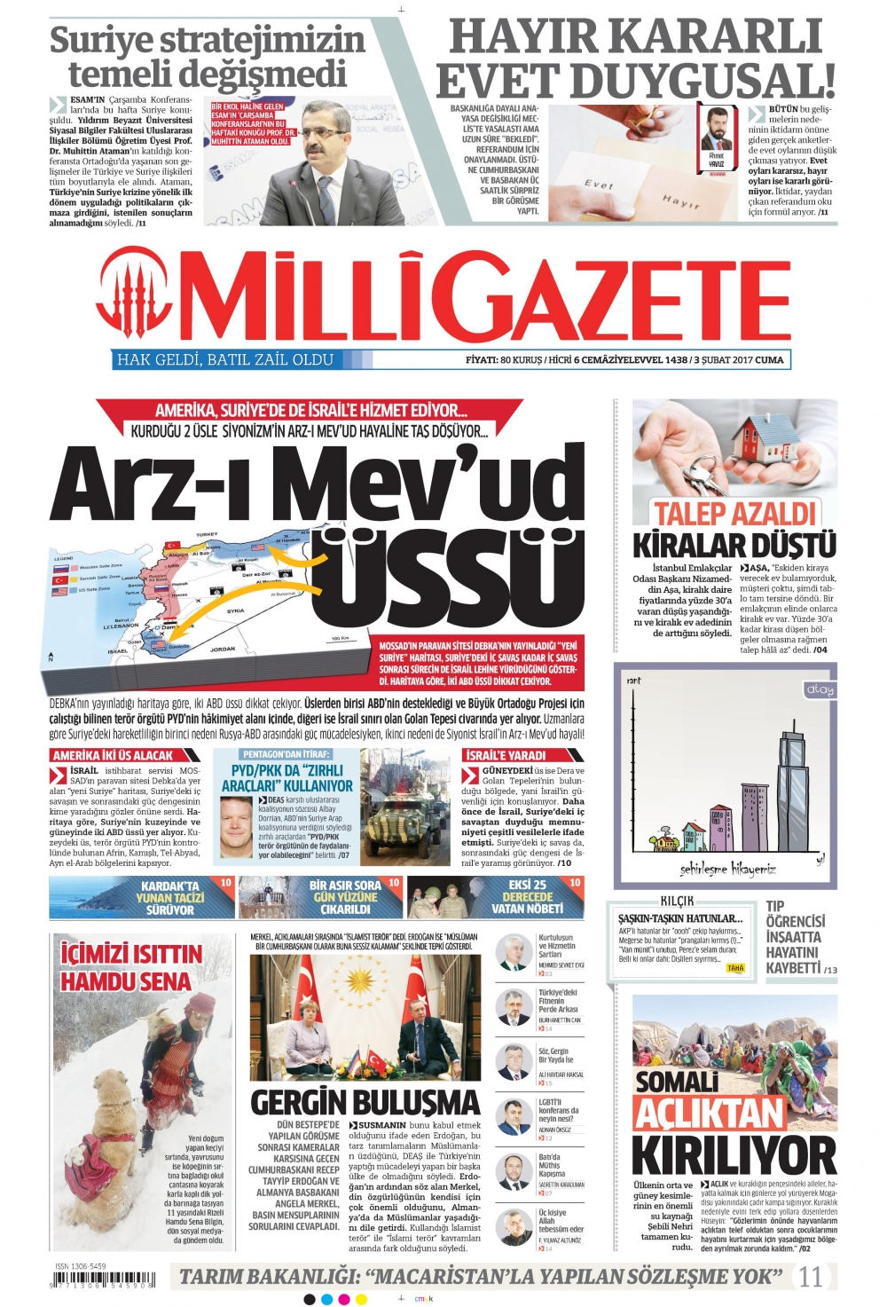 3 Şubat 2017 gazete manşetleri - 1