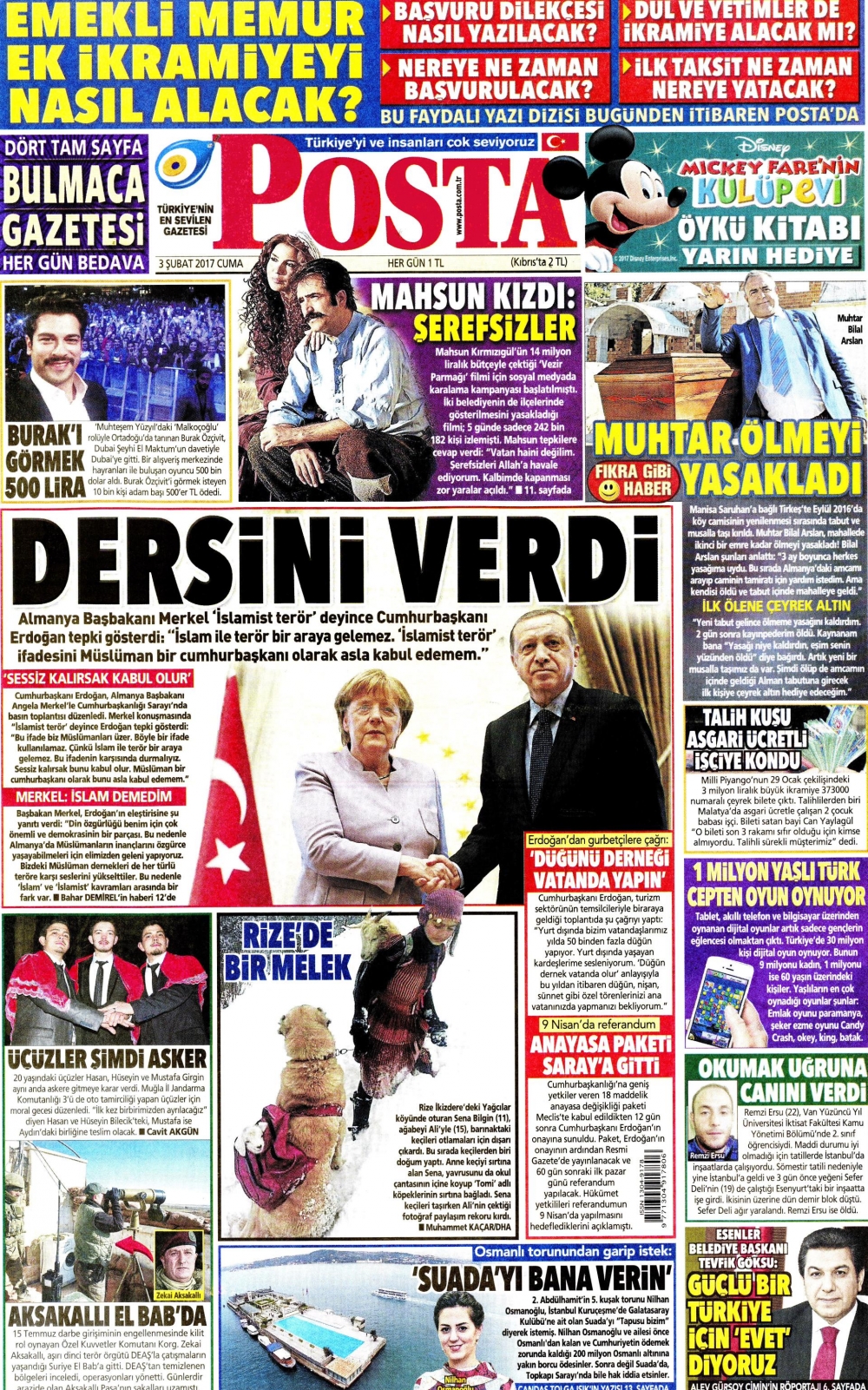 3 Şubat 2017 gazete manşetleri - 7