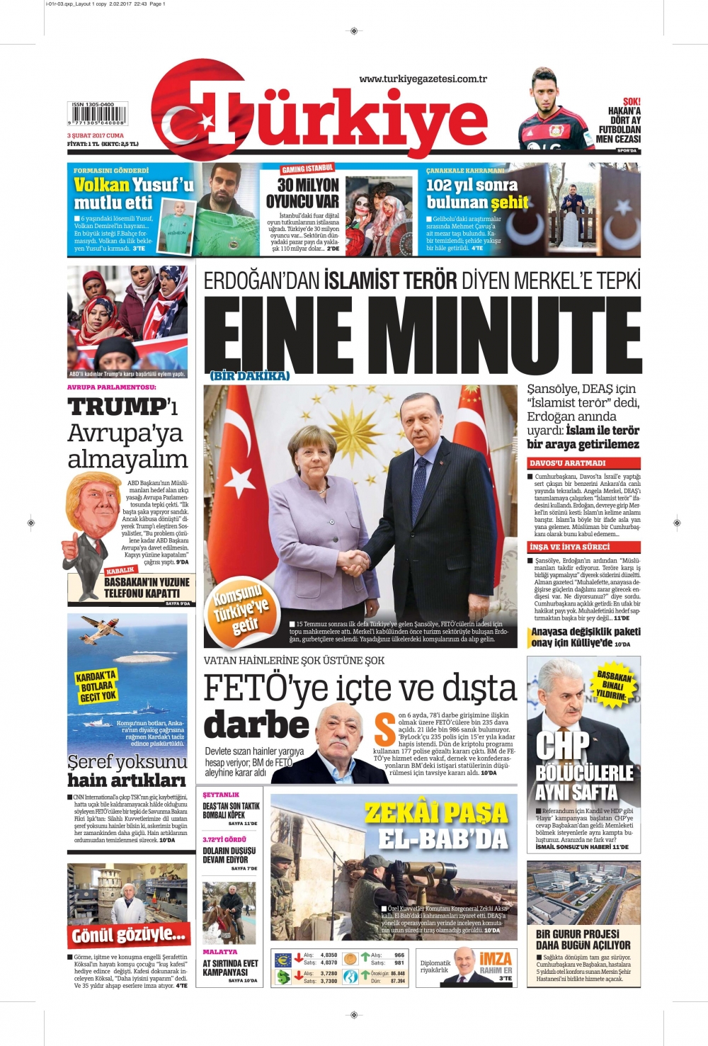 3 Şubat 2017 gazete manşetleri - 8
