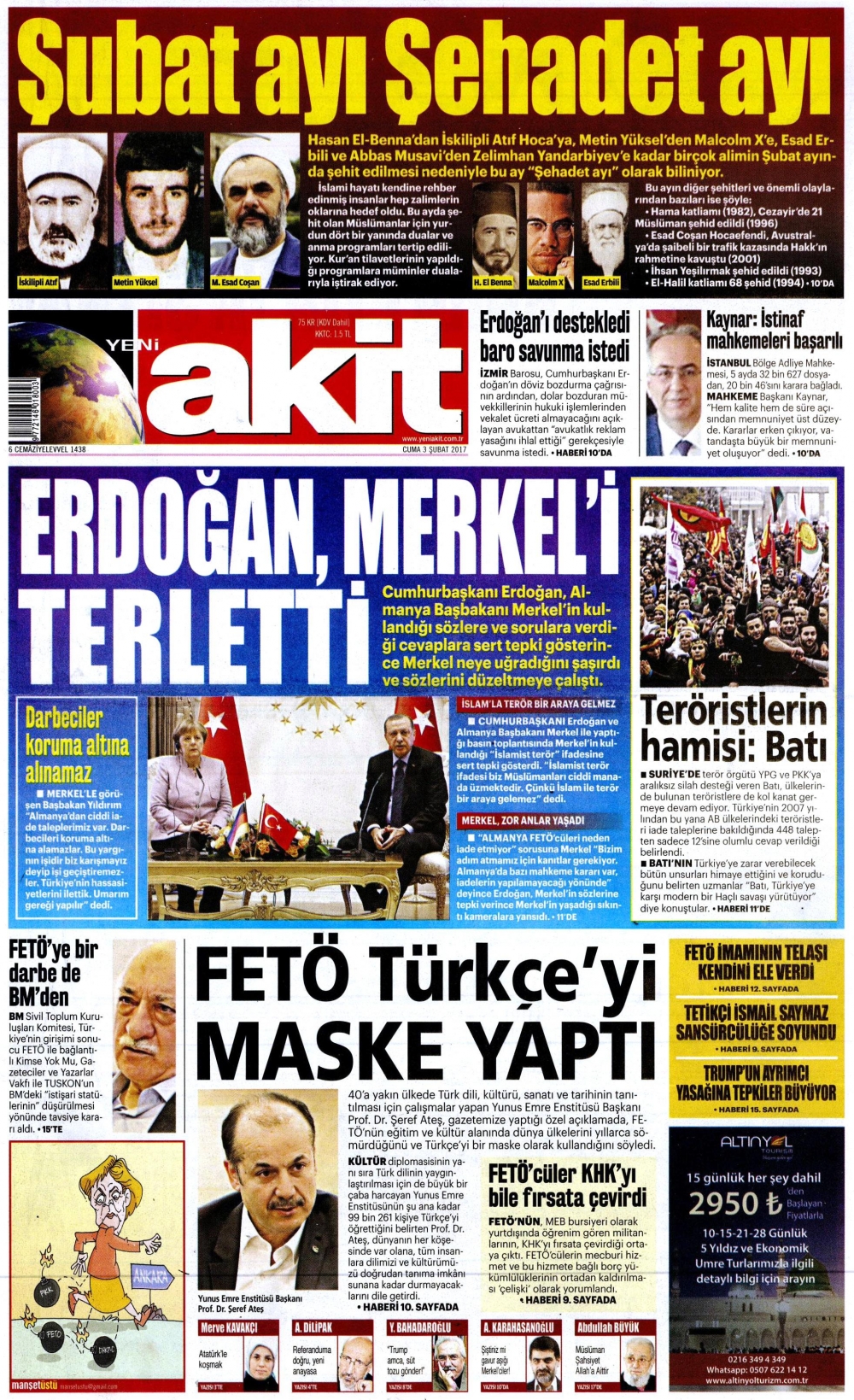 3 Şubat 2017 gazete manşetleri - 9