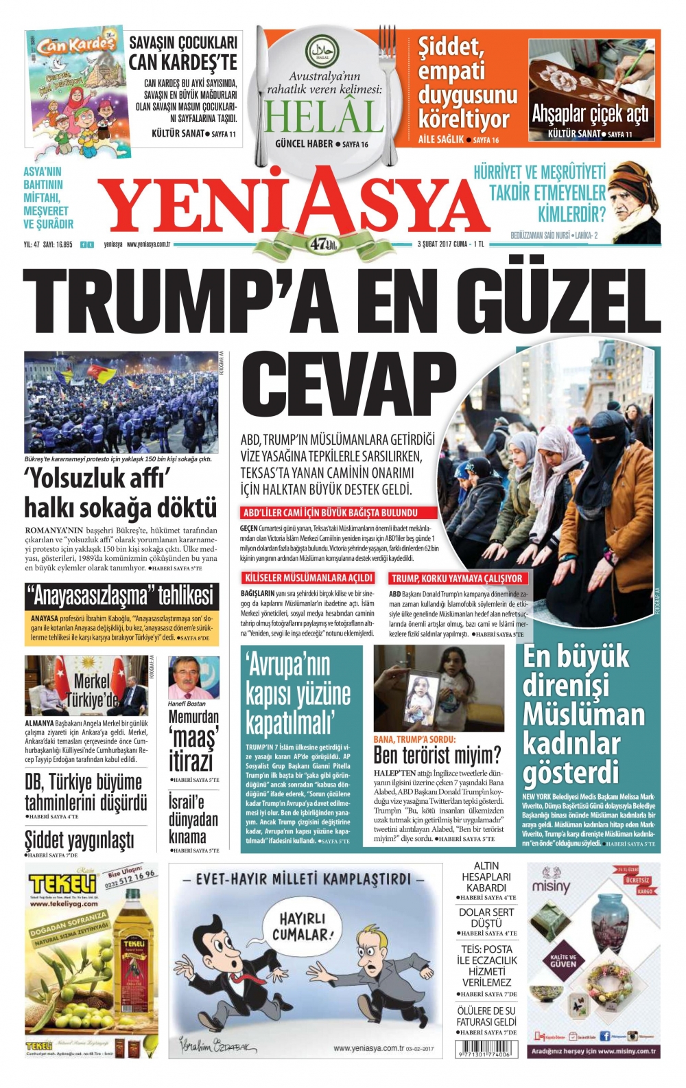 3 Şubat 2017 gazete manşetleri - 10