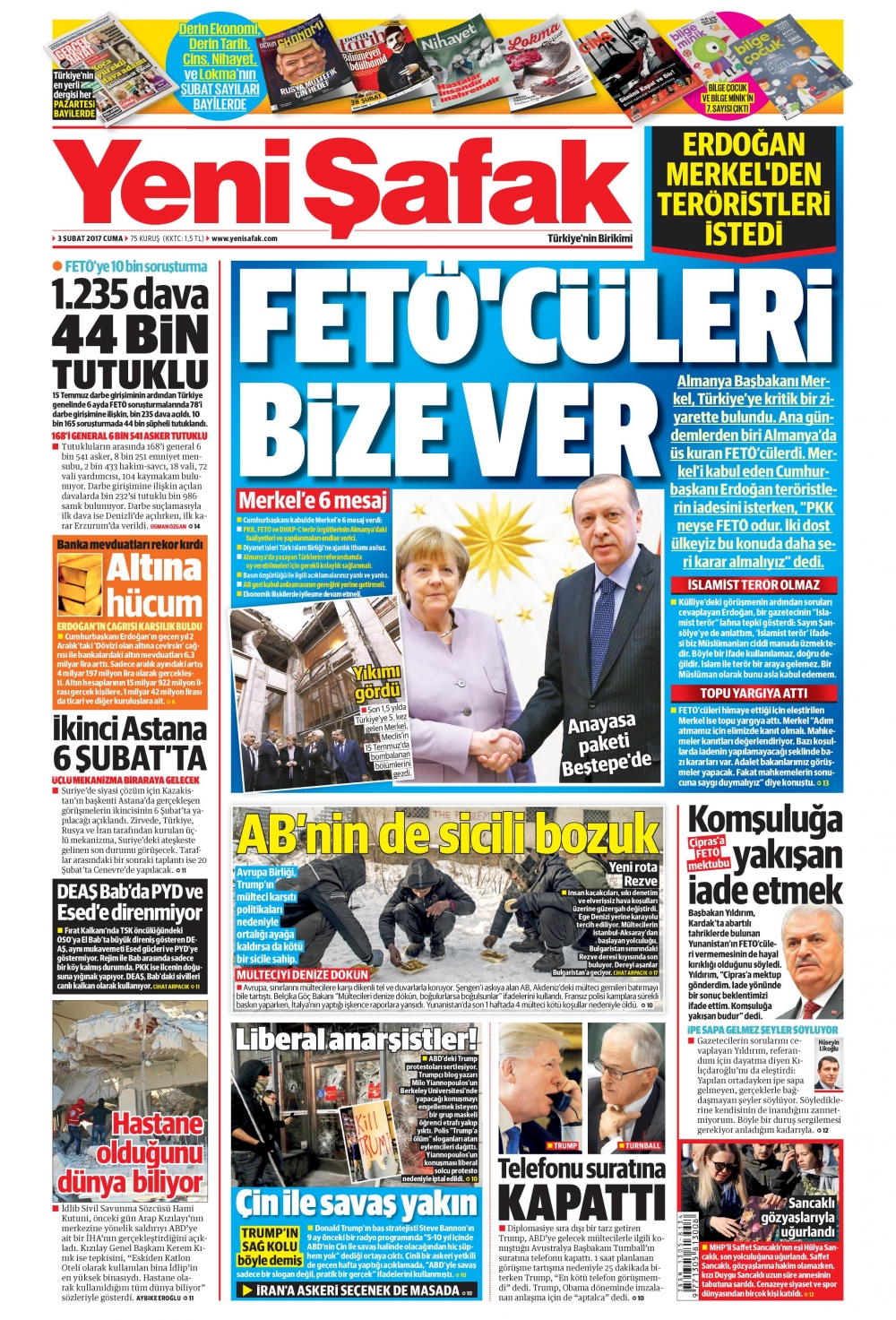 3 Şubat 2017 gazete manşetleri - 12