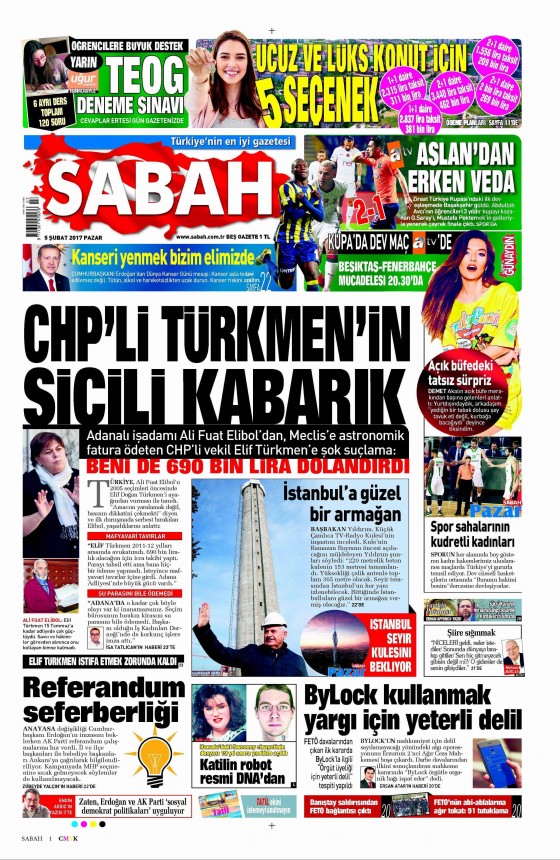 Gazete Manşetleri (05.02.2017) - 1