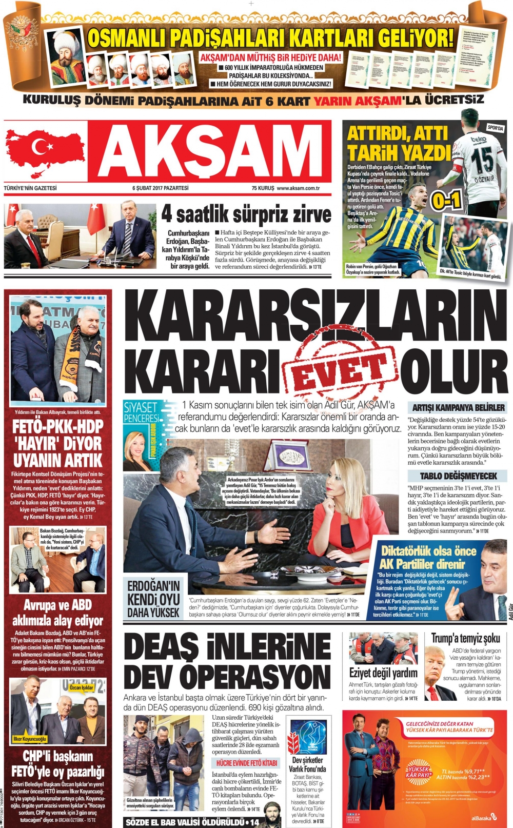 6 Şubat 2017 gazete manşetleri - 8