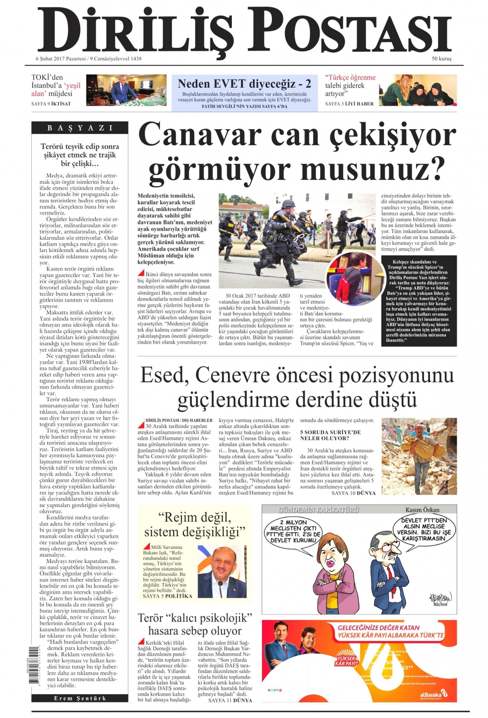 6 Şubat 2017 gazete manşetleri - 5