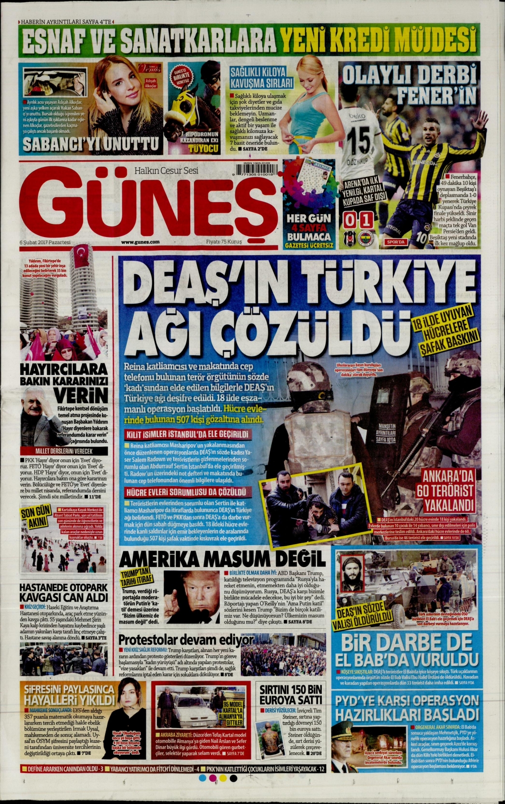 6 Şubat 2017 gazete manşetleri - 13