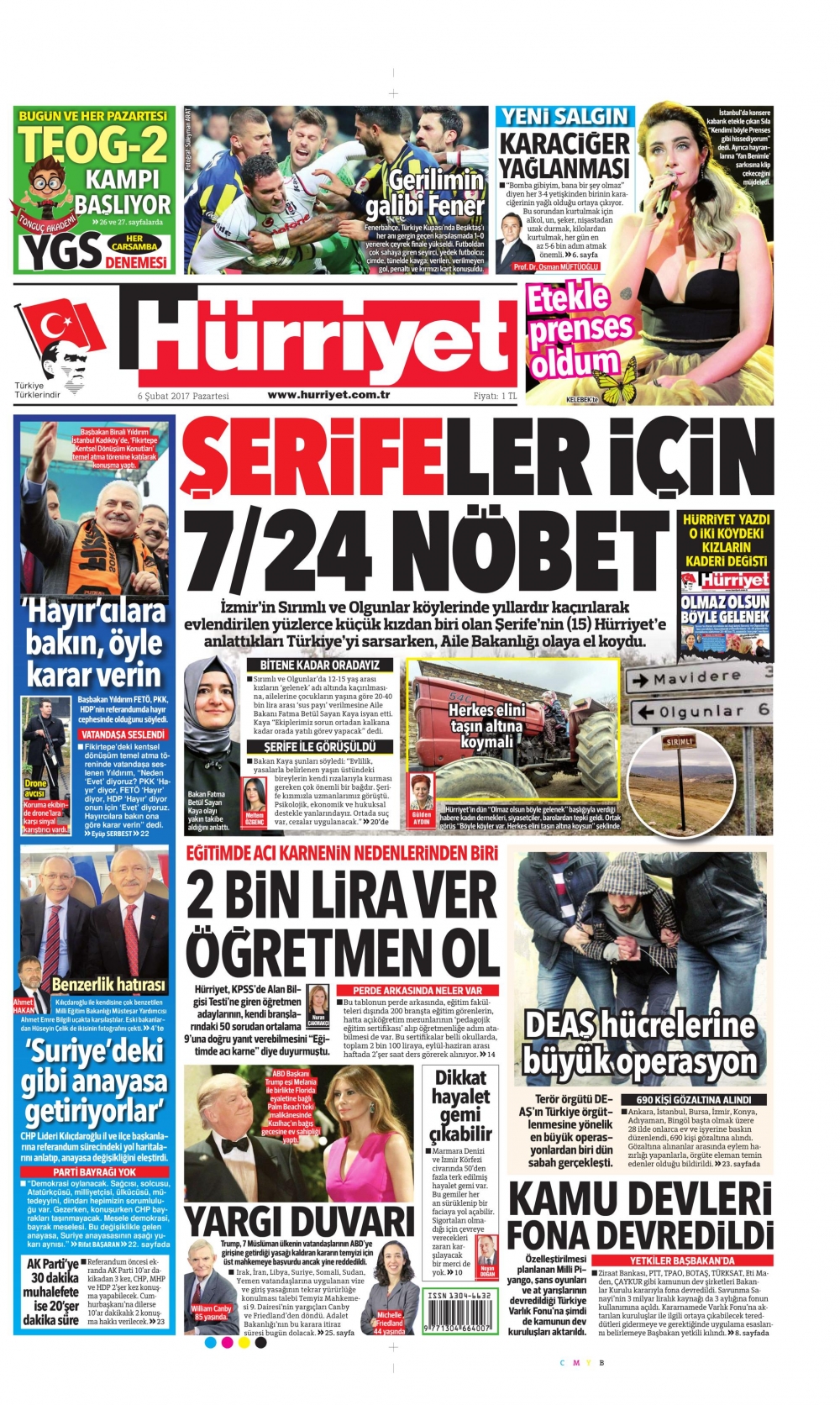 6 Şubat 2017 gazete manşetleri - 2