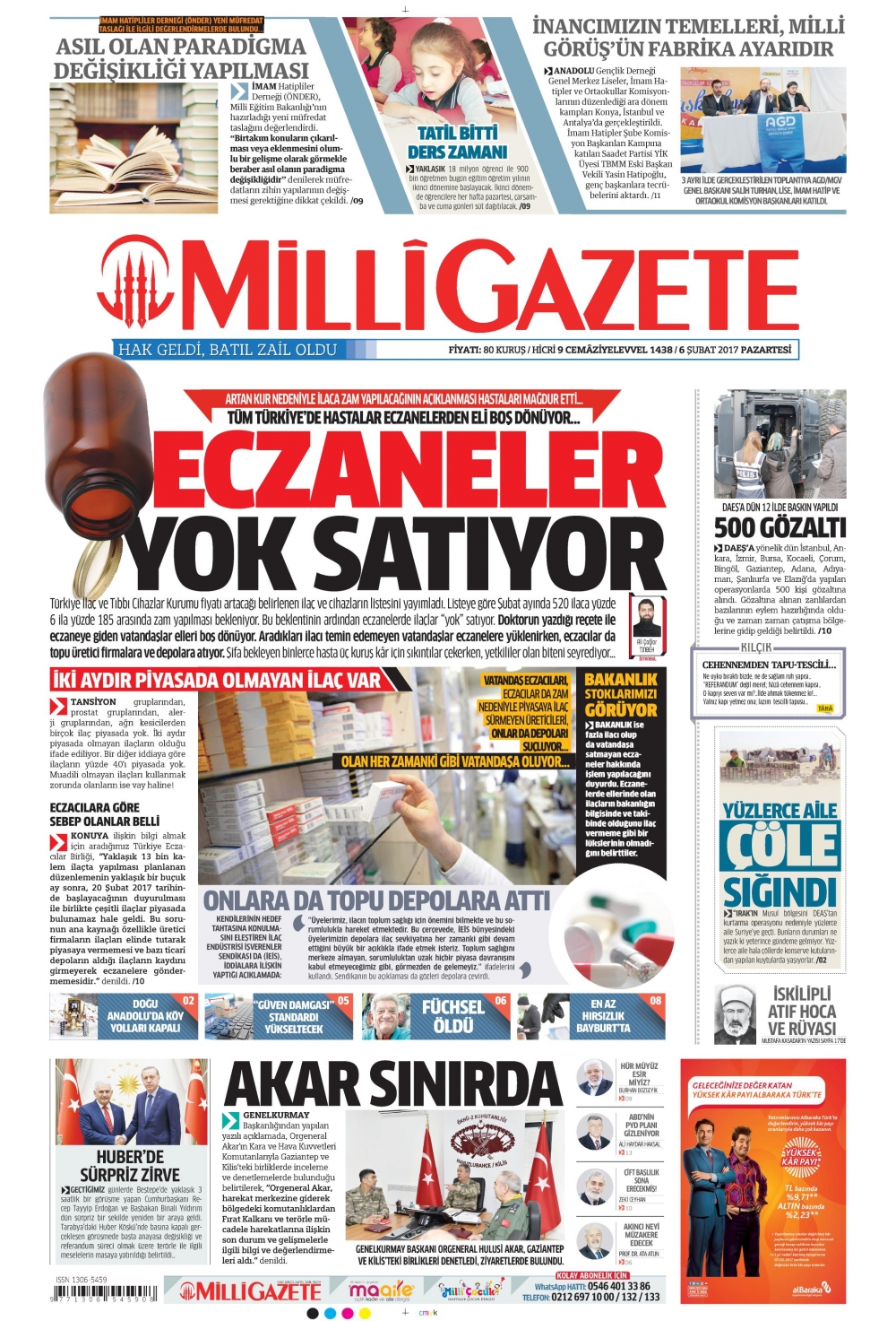 6 Şubat 2017 gazete manşetleri - 4