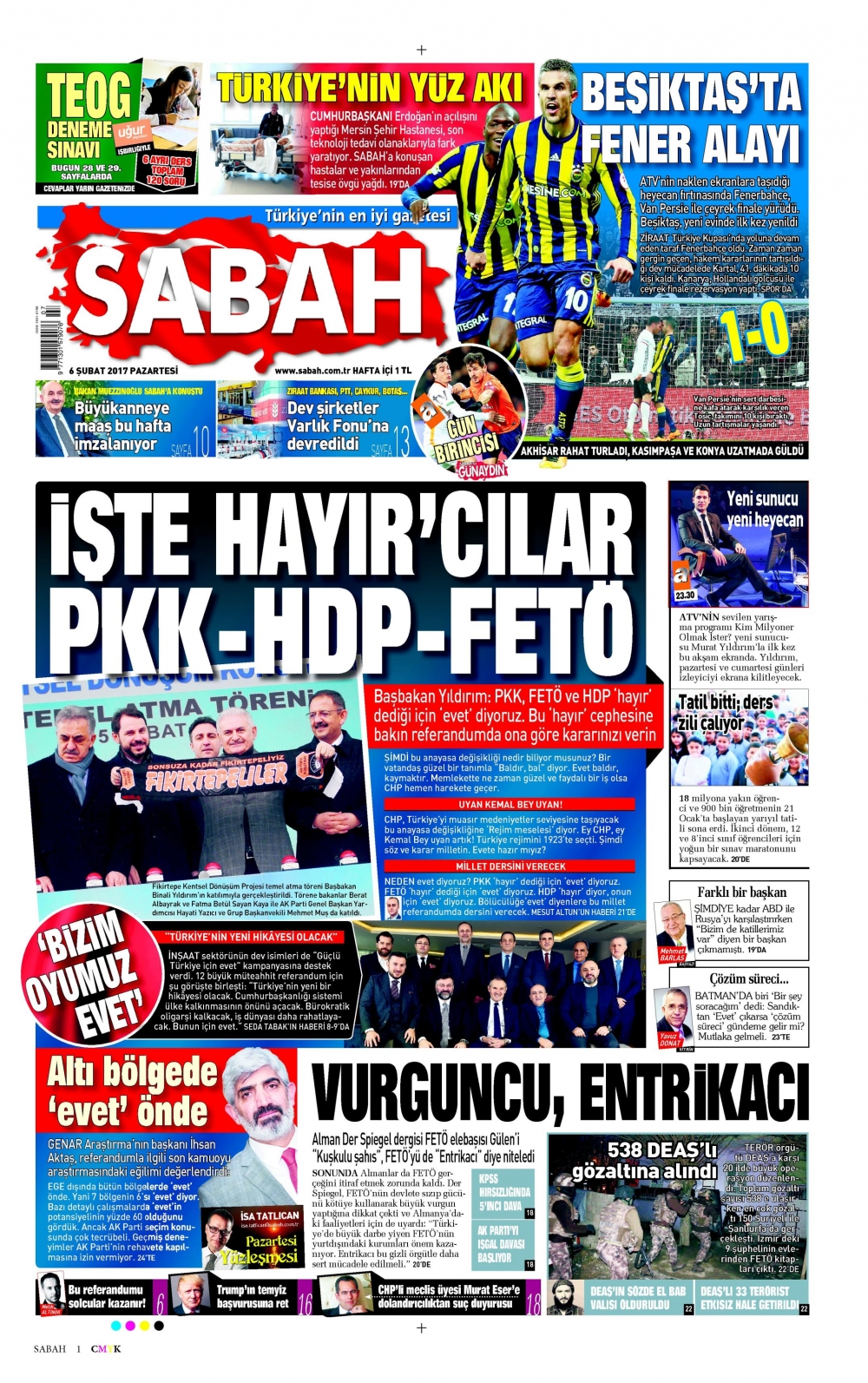 6 Şubat 2017 gazete manşetleri - 3
