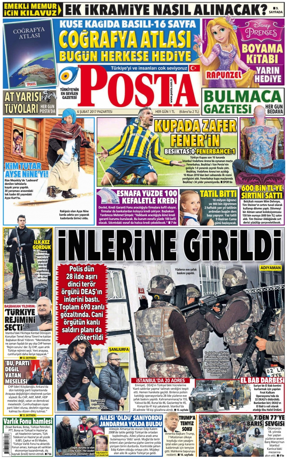 6 Şubat 2017 gazete manşetleri - 17