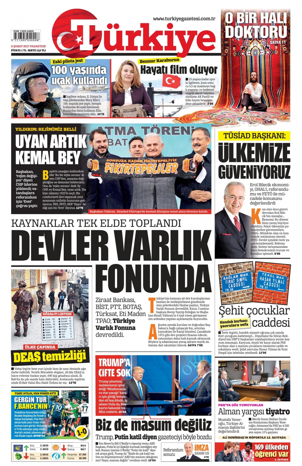 6 Şubat 2017 gazete manşetleri - 20