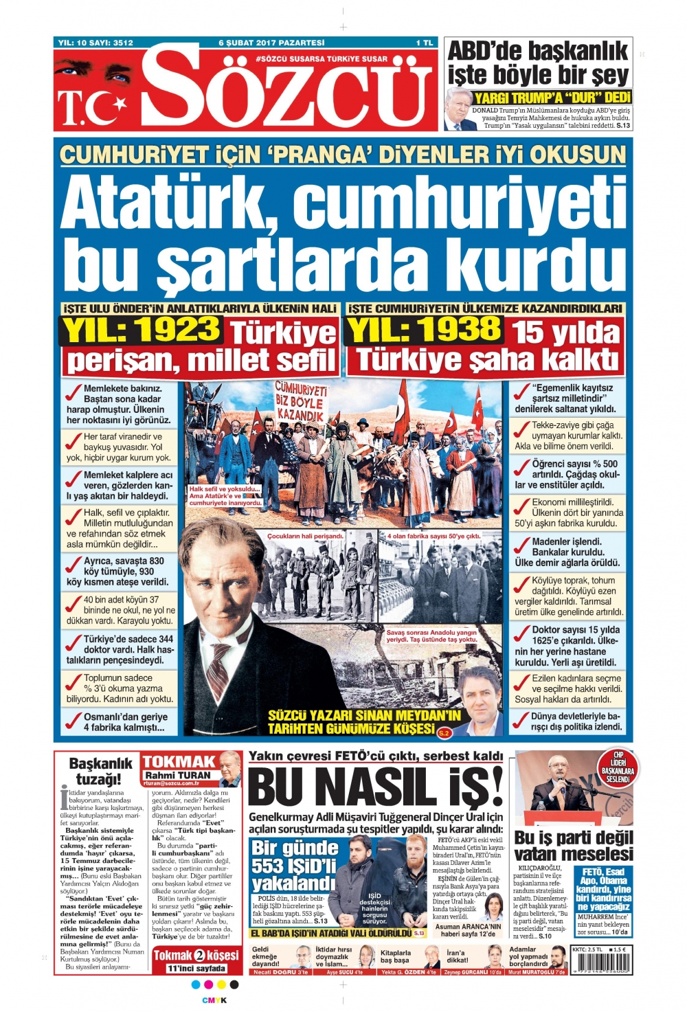 6 Şubat 2017 gazete manşetleri - 18