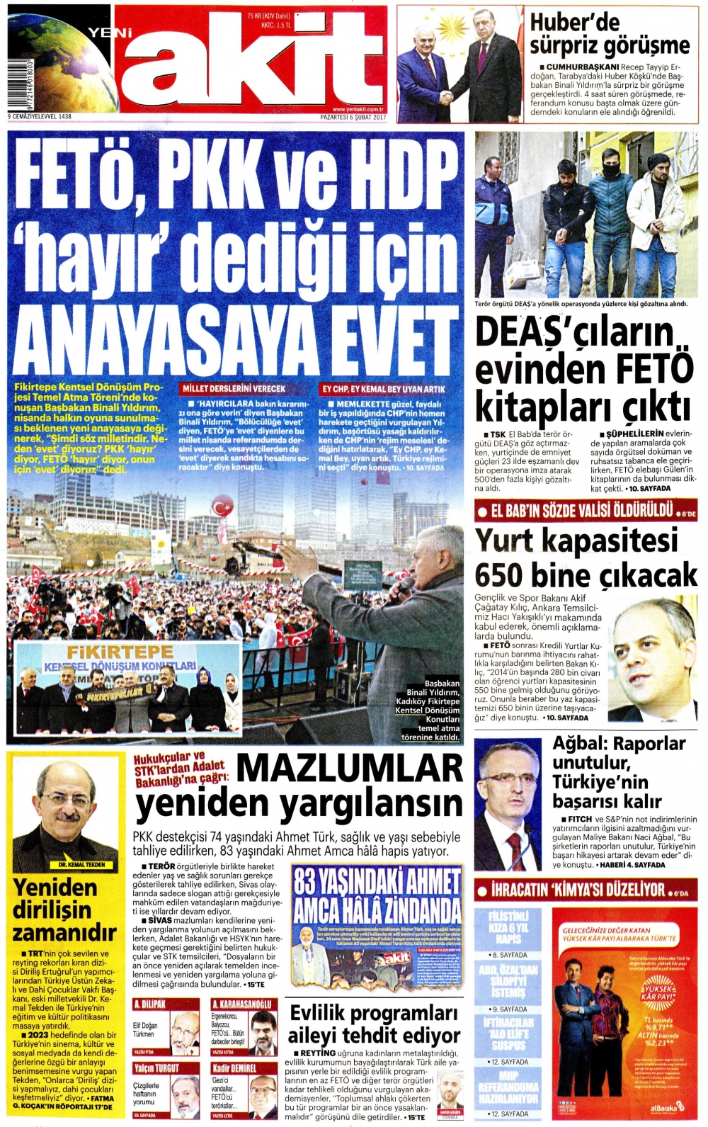 6 Şubat 2017 gazete manşetleri - 22