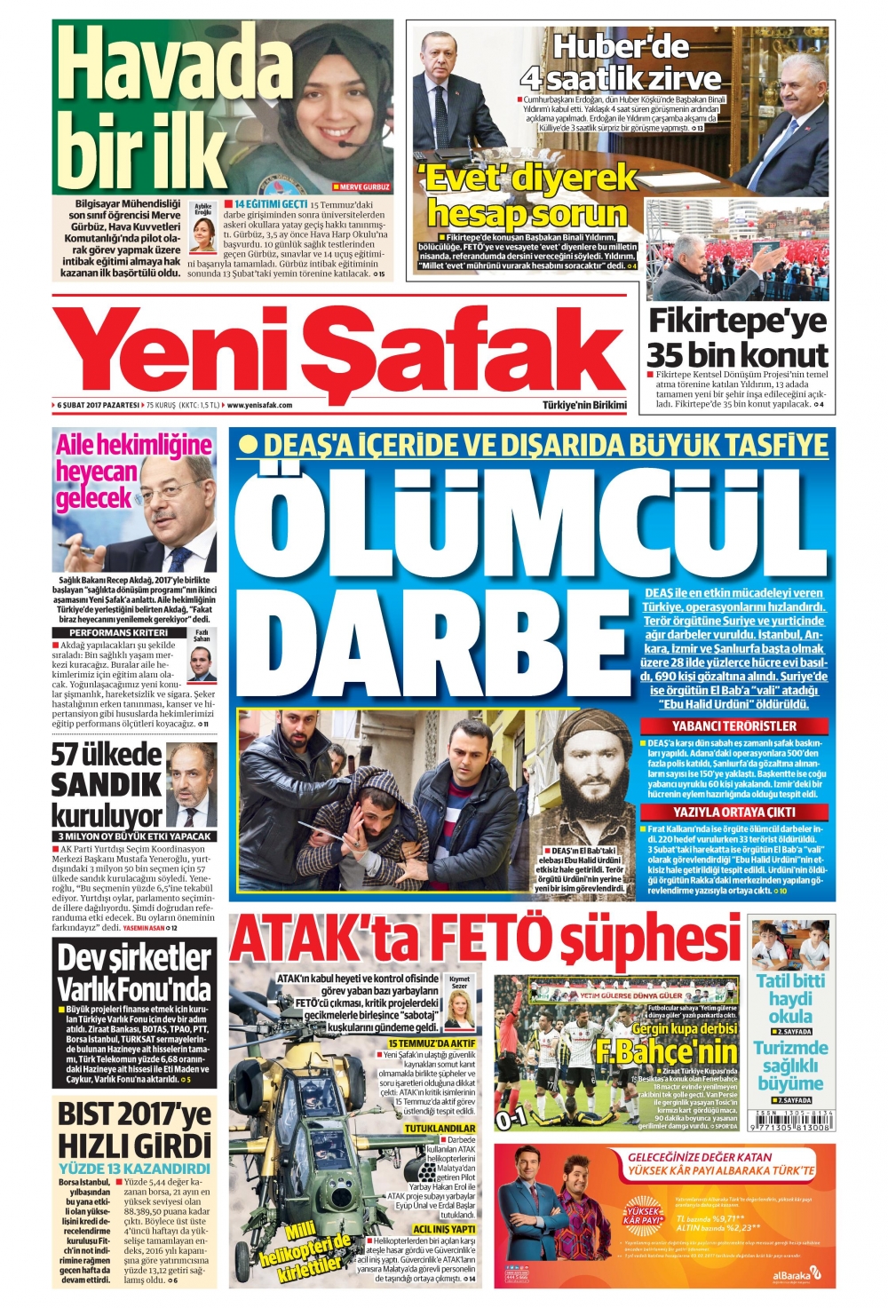 6 Şubat 2017 gazete manşetleri - 14