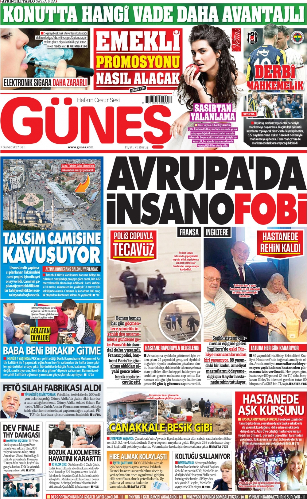 7 Şubat 2017 gazete manşetleri - 5