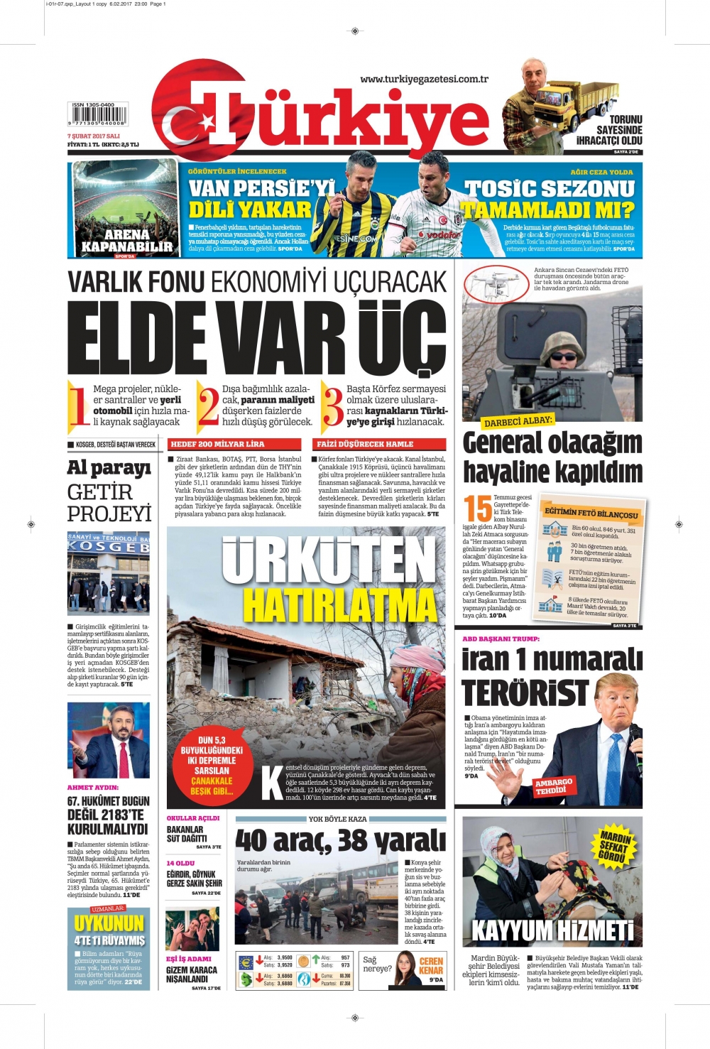 7 Şubat 2017 gazete manşetleri - 12