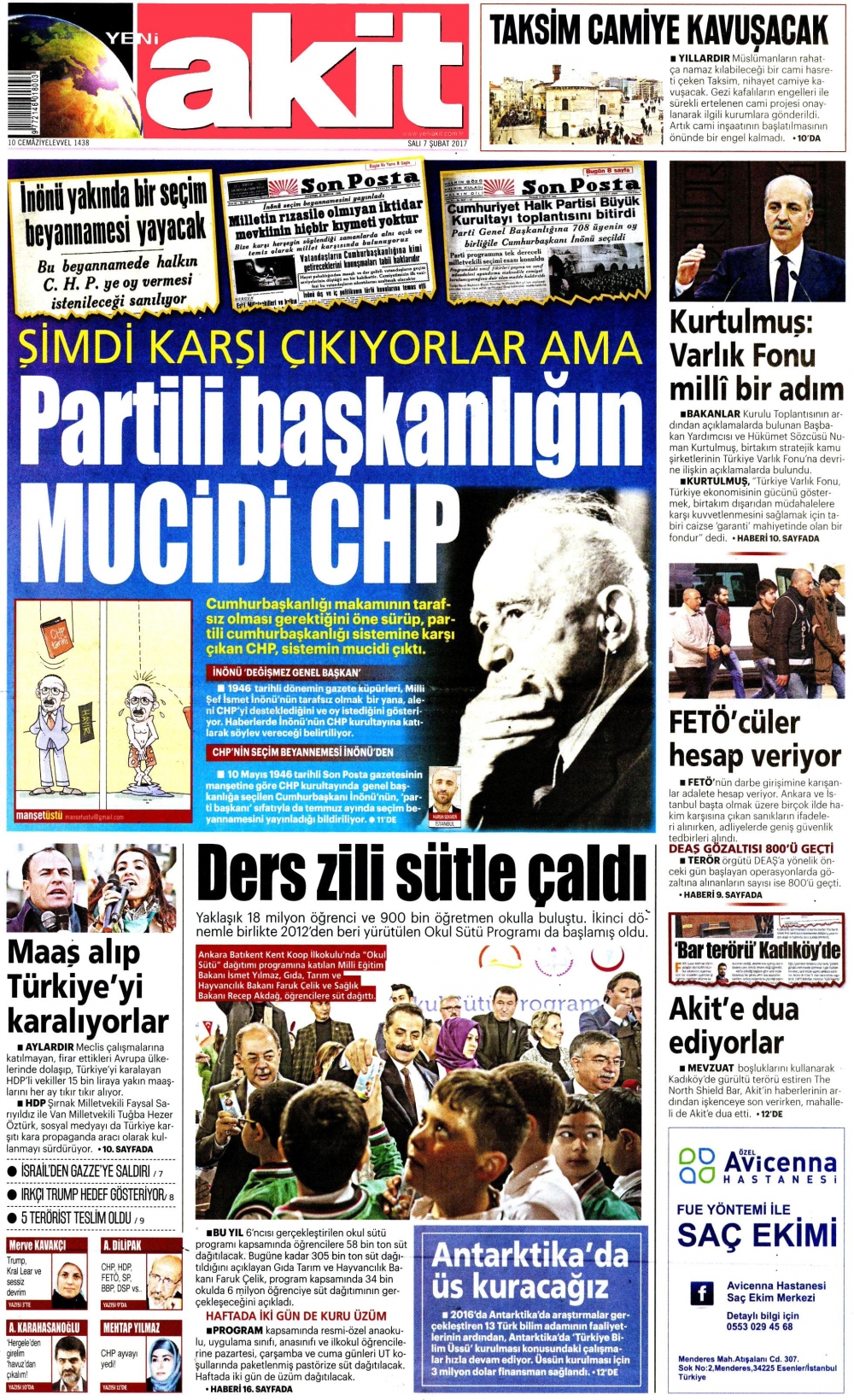 7 Şubat 2017 gazete manşetleri - 14
