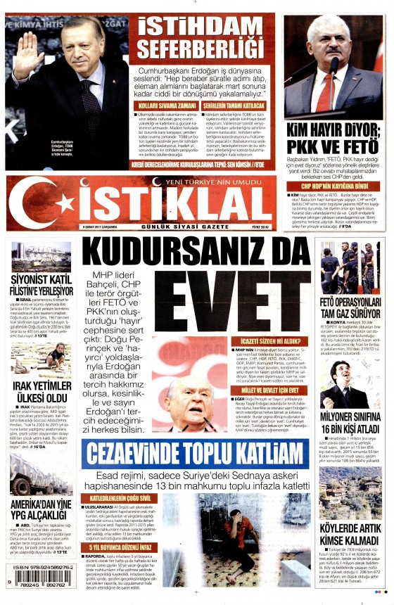 Gazete manşetleri (8 Şubat 2017) - 126