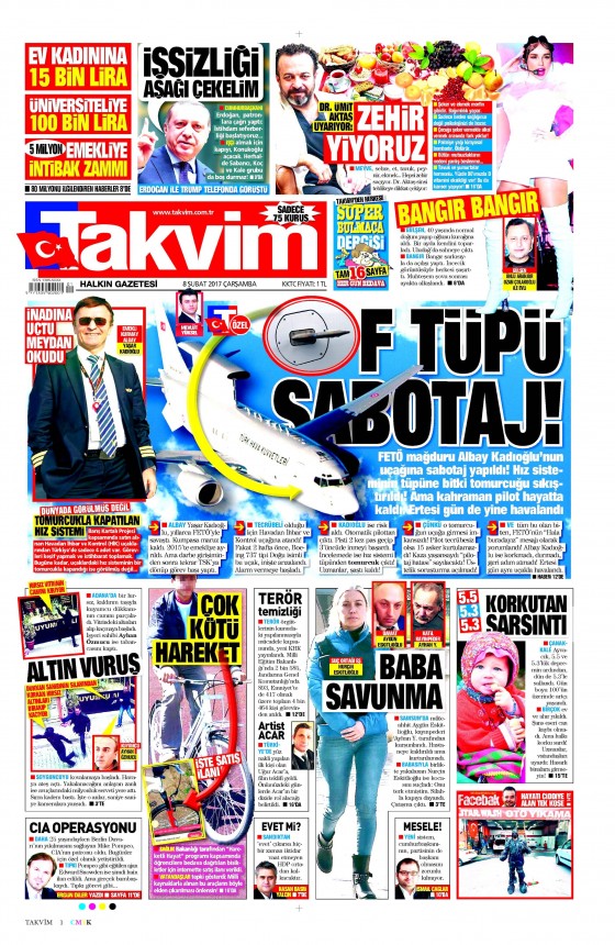 Gazete manşetleri (8 Şubat 2017) - 132