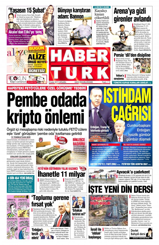 Gazete manşetleri (8 Şubat 2017) - 136