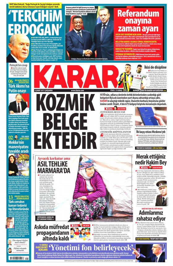 Gazete manşetleri (8 Şubat 2017) - 138