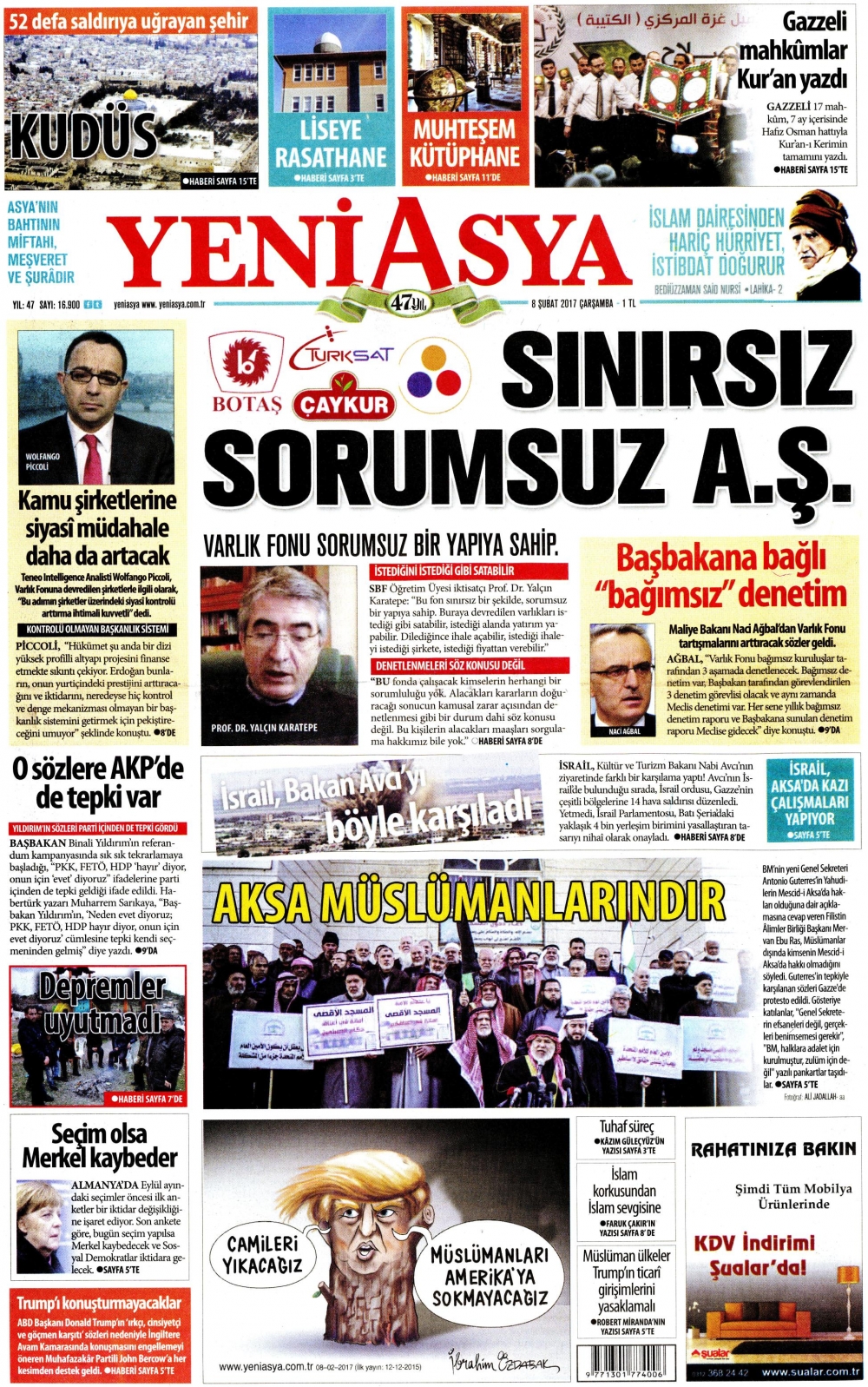 Gazete manşetleri (8 Şubat 2017) - 1