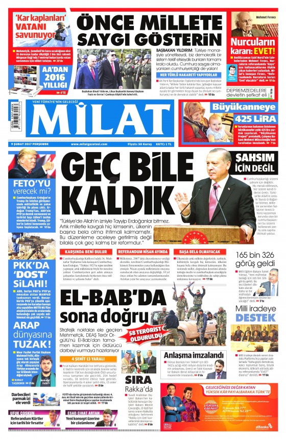 9 Şubat 2017 gazete manşetleri - 11