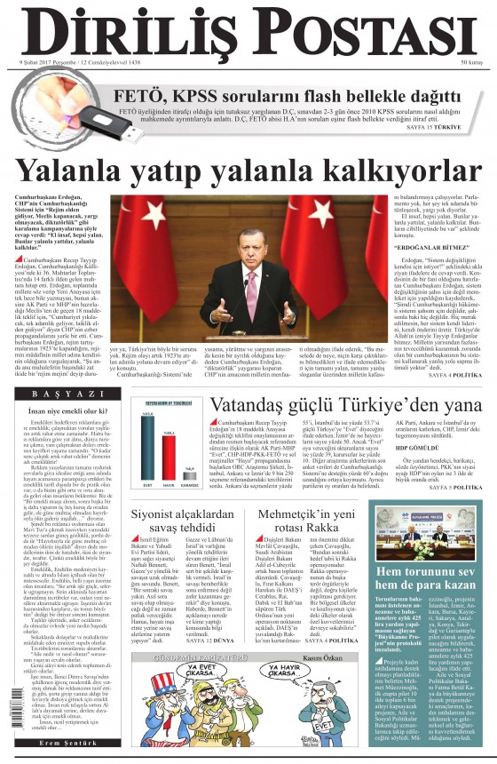 9 Şubat 2017 gazete manşetleri - 12