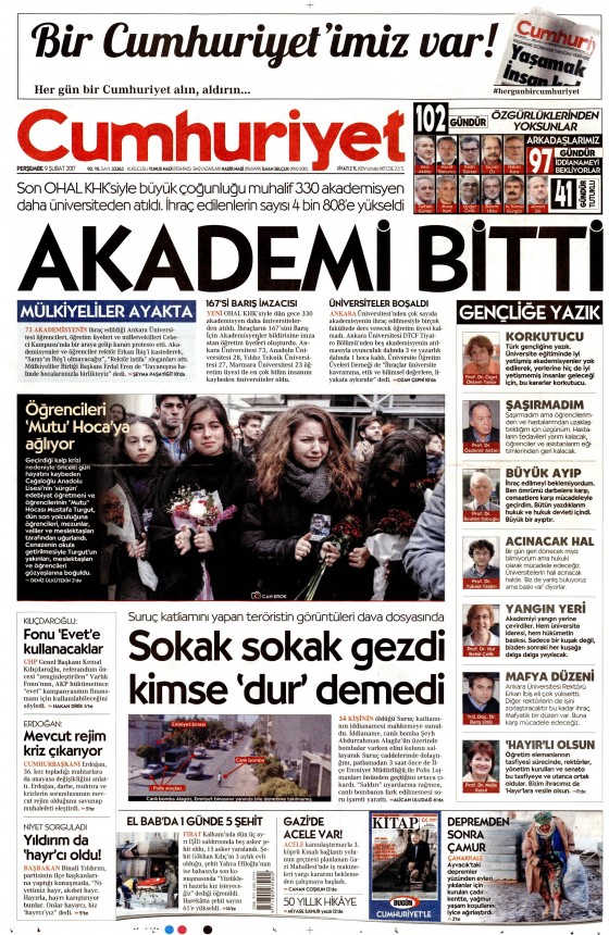 9 Şubat 2017 gazete manşetleri - 13