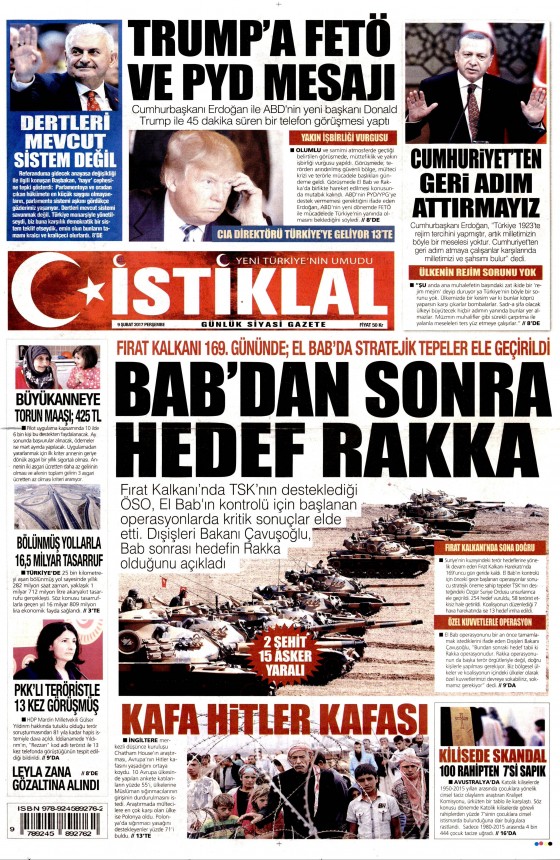 9 Şubat 2017 gazete manşetleri - 16