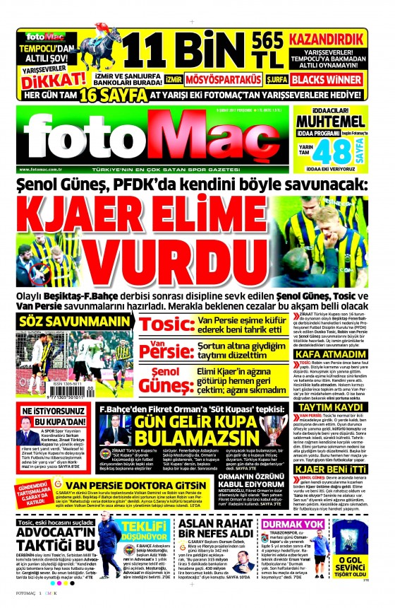 9 Şubat 2017 gazete manşetleri - 17