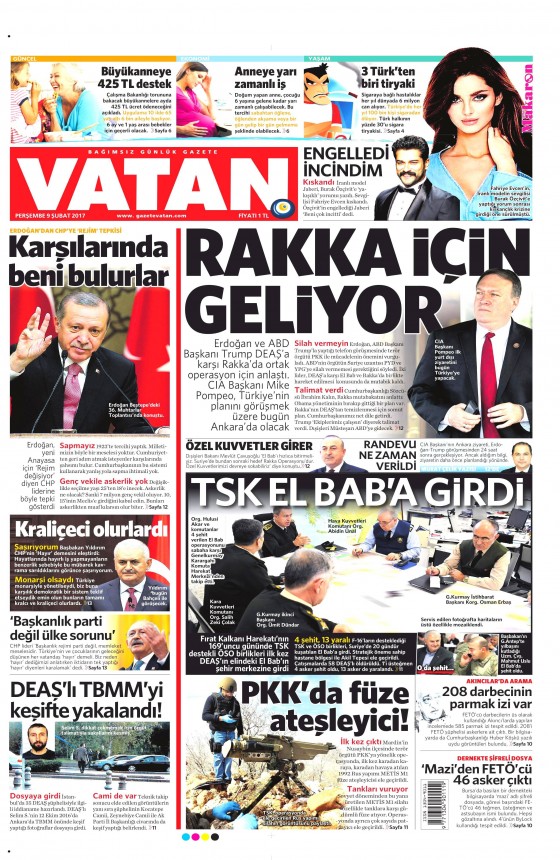 9 Şubat 2017 gazete manşetleri - 20