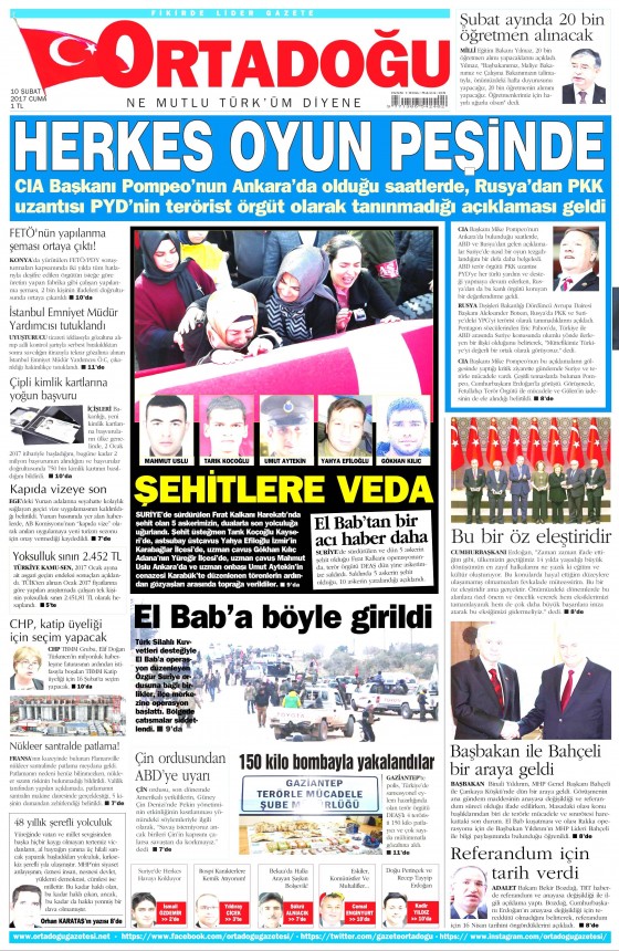 10 Şubat 2017 gazete manşetleri - 9