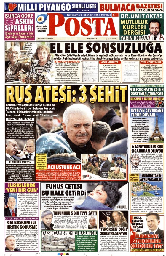 10 Şubat 2017 gazete manşetleri - 13