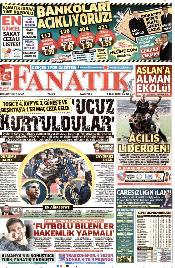 10 Şubat 2017 gazete manşetleri - 6