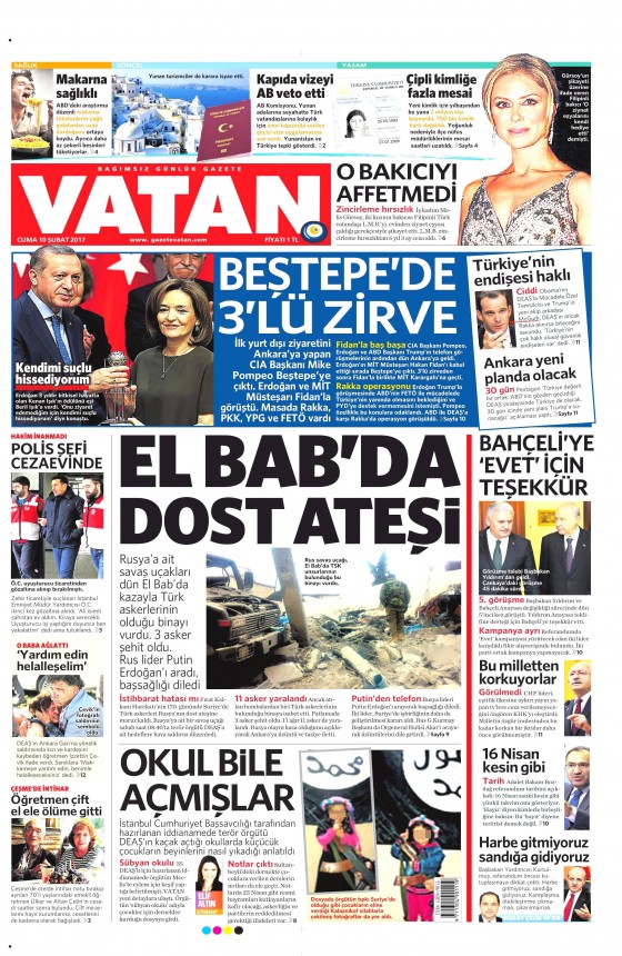 10 Şubat 2017 gazete manşetleri - 15